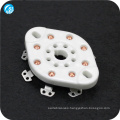 white industrial parts steatite ceramic vacuum tube socket ceramic insulators 8 pins